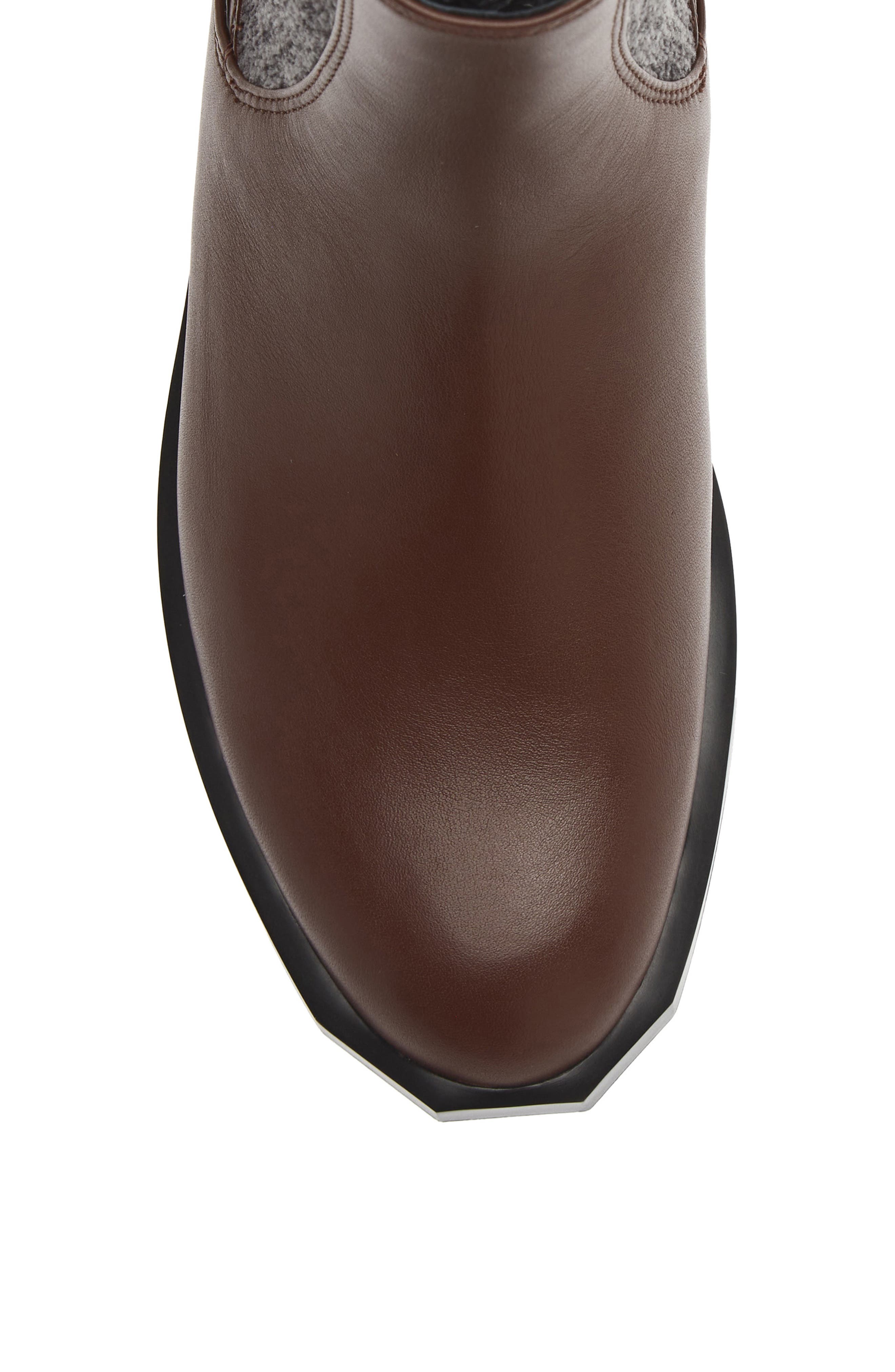 Forma Ena Croc Embossed Leather Bootie, Alternate, color, CHOCOLATE