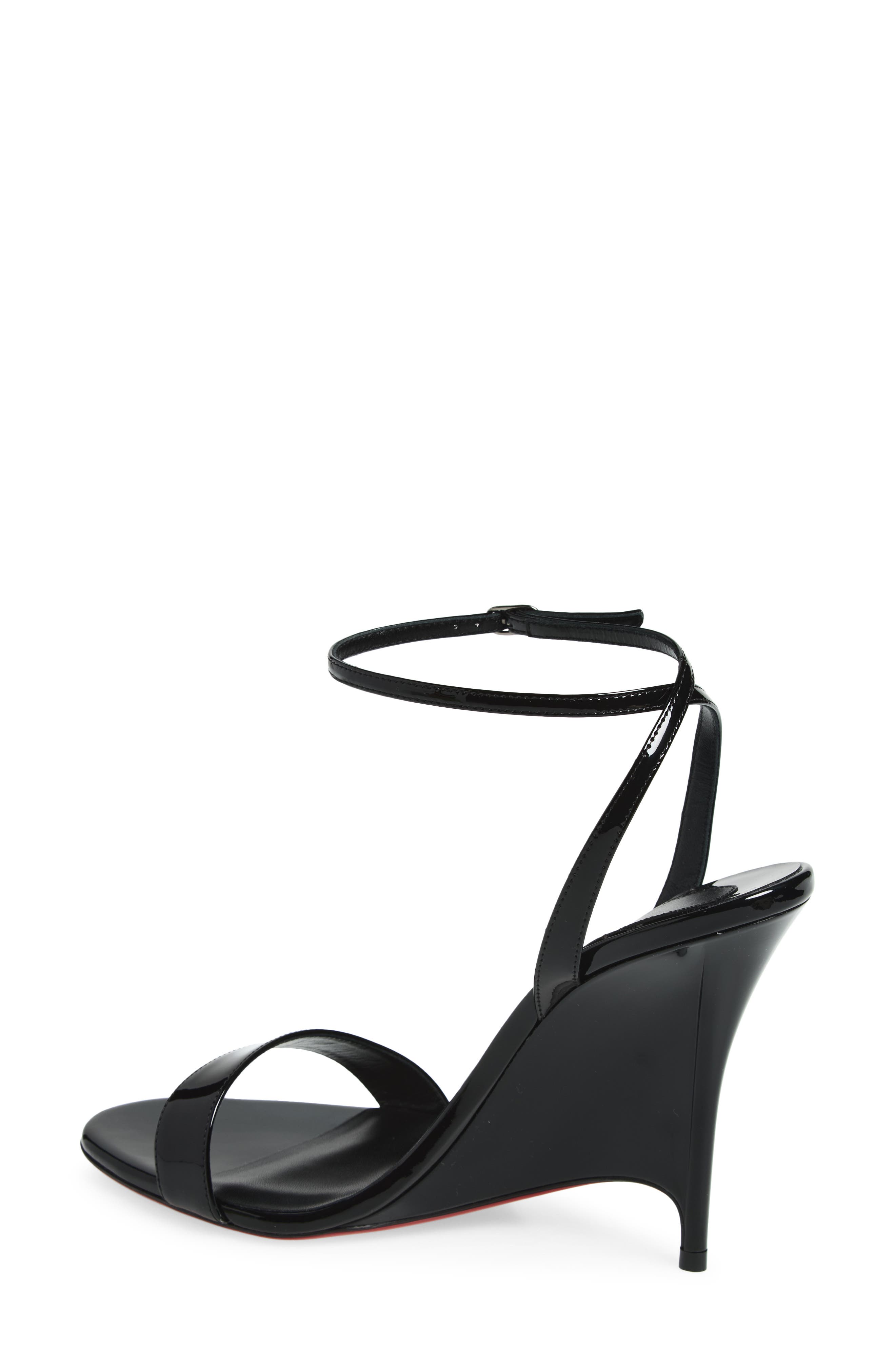 Zeezeenella Wedge Sandal, Alternate, color, BLACK/ BLACK