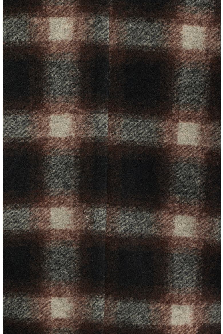 Crop Flannel Jacket, Alternate, color, BROWN PLAID