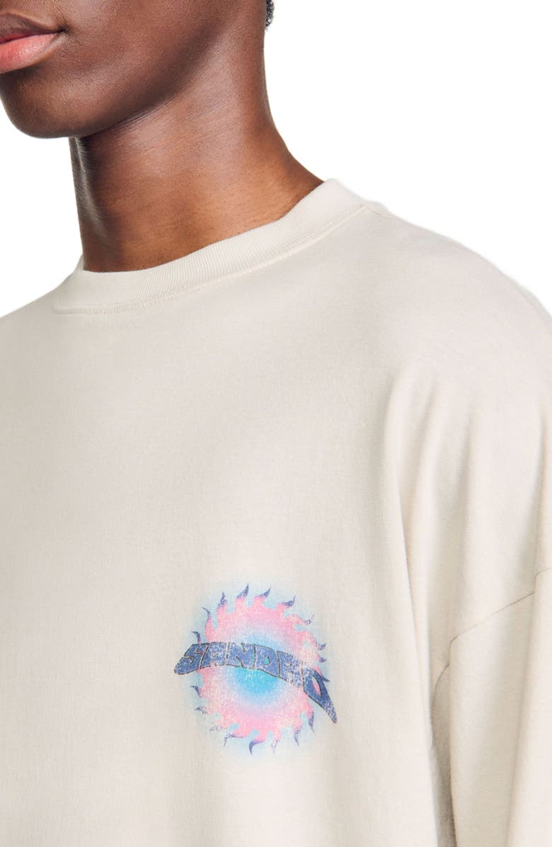 SANDRO Sun motif T-shirt, Alternate, color, 