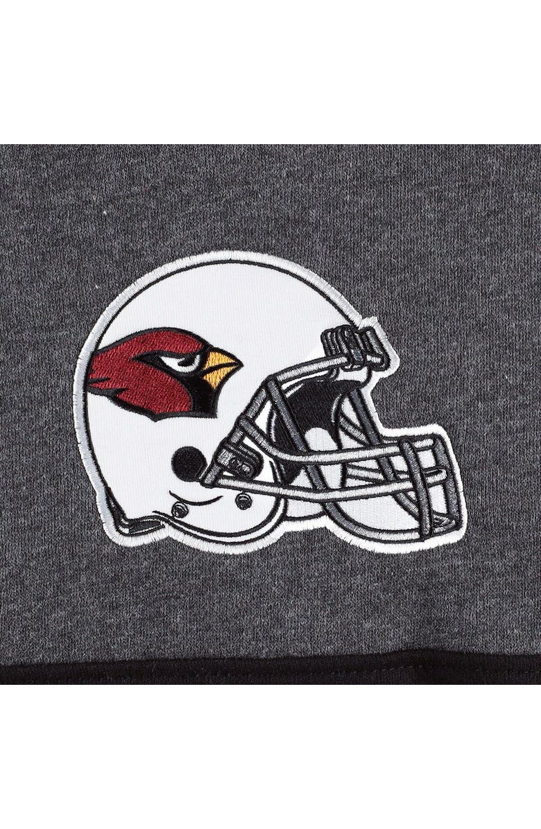 STARTER Men's Starter Heather Charcoal/Cardinal Arizona Cardinals Extreme Pullover Hoodie, Alternate, color, Heather Gray
