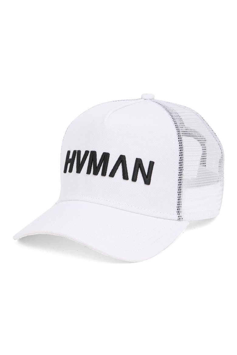 Mesh Trucker Cap, Main, color, WHITE