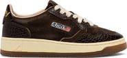 AUTRY Medalist Low Croc Embossed Leather Sneaker