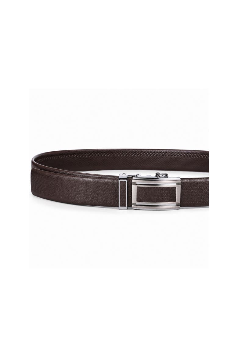 Soft-Flex Genuine Leather Ratchet Belt, Alternate, color, Landmark-Brown
