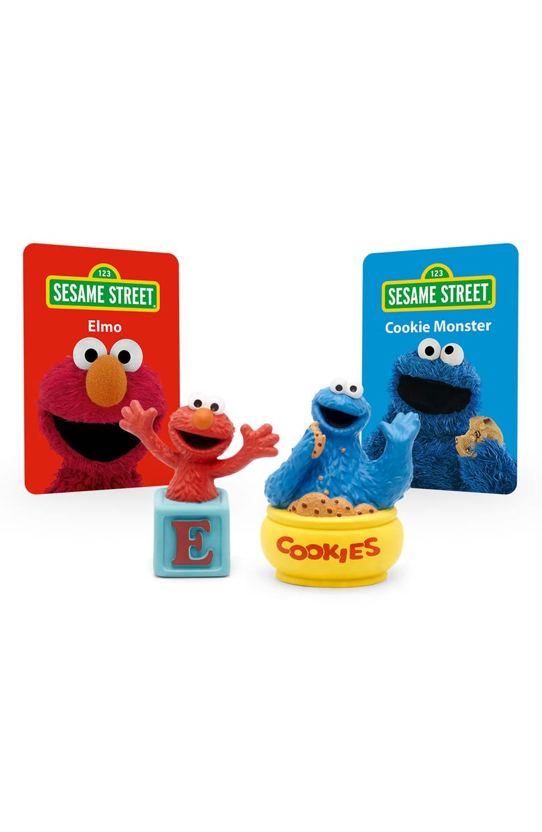 tonies Sesame Street<sup>®</sup> Toniebox Playtime Puppy Starter Set & Elmo & Cookie Monster Audio Character Bundle, Alternate, color, Multicolor