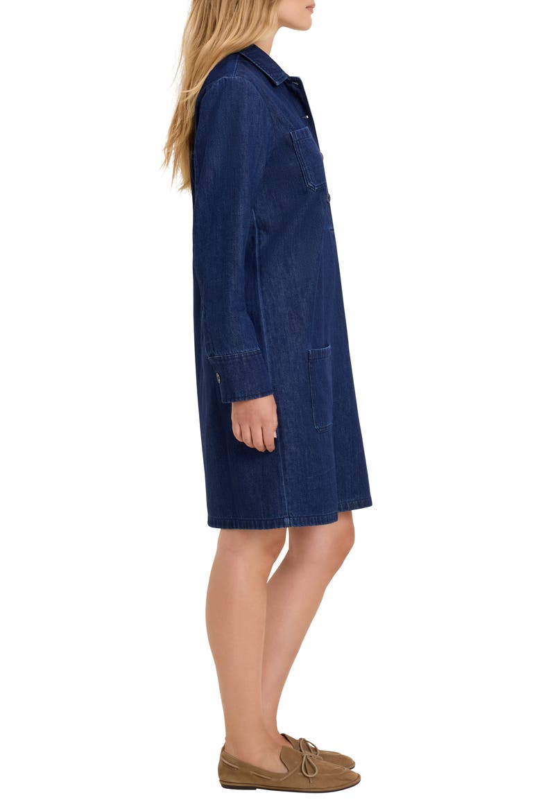 Mae Denim Dress, Alternate, color, DARK WASH