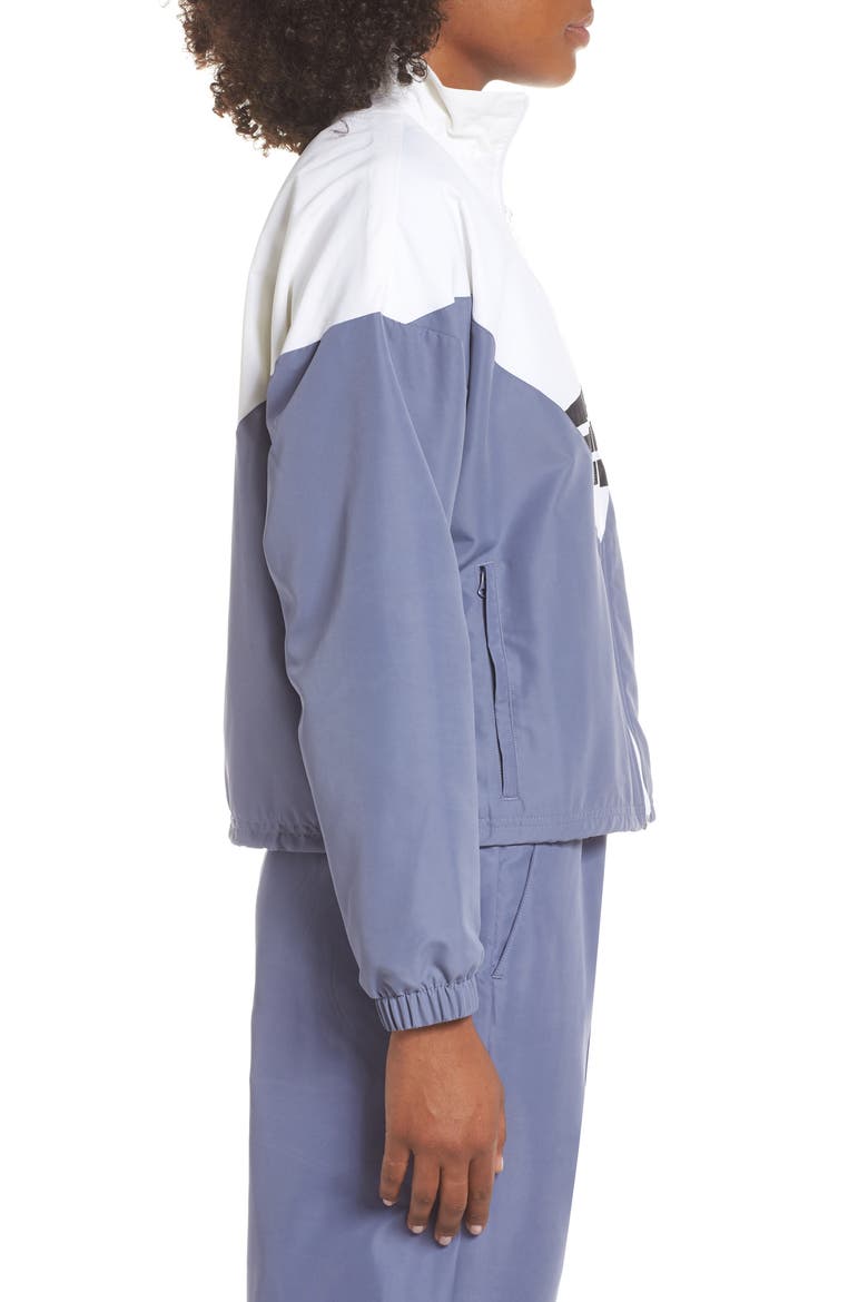 adidas Mesh Track Jacket, Alternate, color, RAW INDIGO/ WHITE/ BLACK