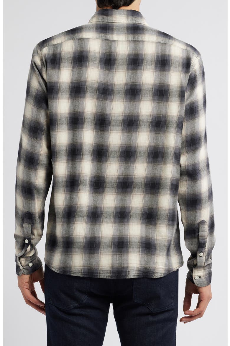 Liam Kent Plaid Button-Up Shirt, Alternate, color, MEDIUM GREY
