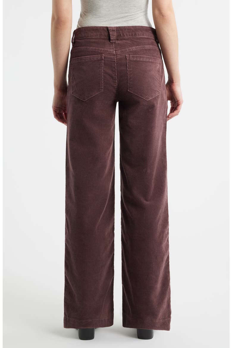 Sam High Waist Wide Leg Corduroy Pants, Alternate, color, WASHED OXBLOOD