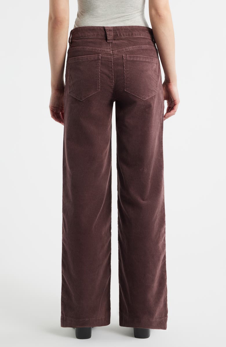 Wit & Wisdom Sam High Waist Wide Leg Corduroy Pants, Alternate, color, Washed Oxblood