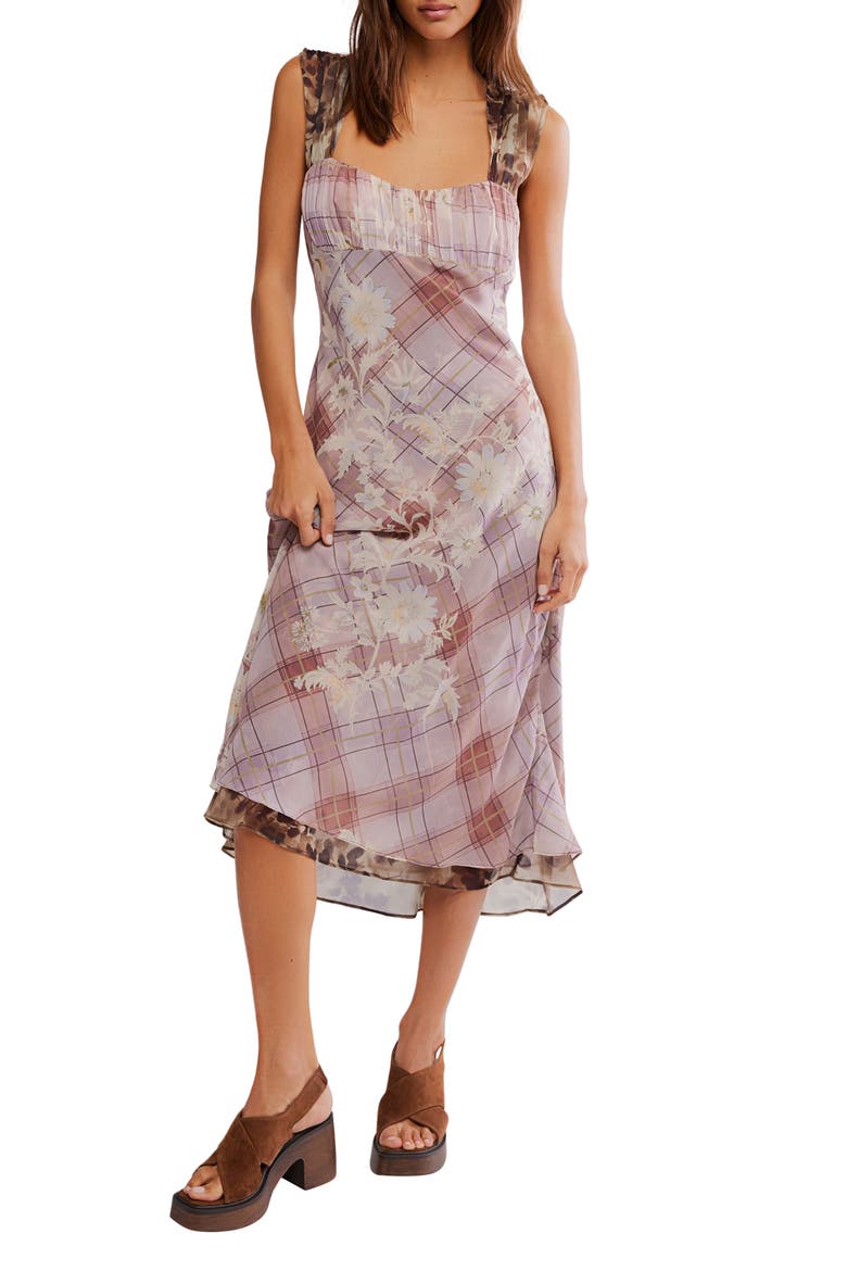 Morning Dew Midi Dress, Main, color, AUTUMN COMBO
