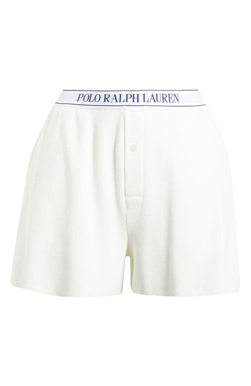 Polo Ralph Lauren Boxer Pajama Shorts In Ecrue