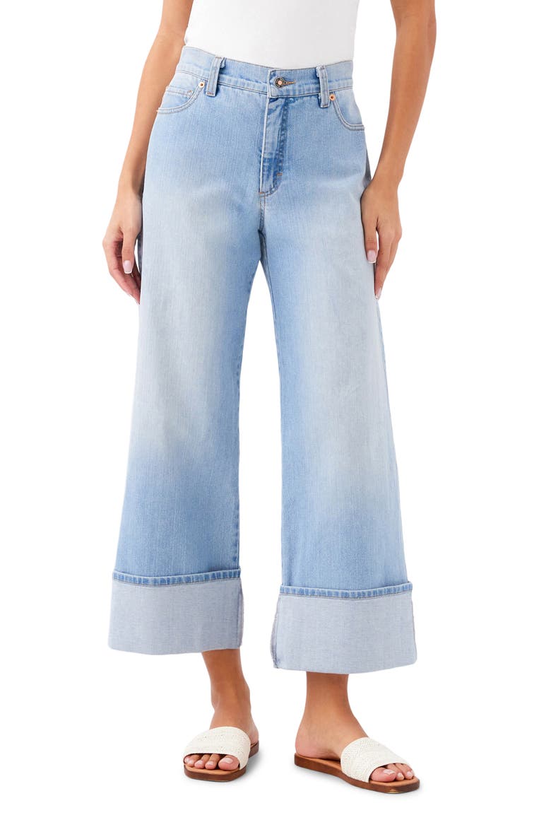 Cuffed Crop Jeans, Main, color, DENIM