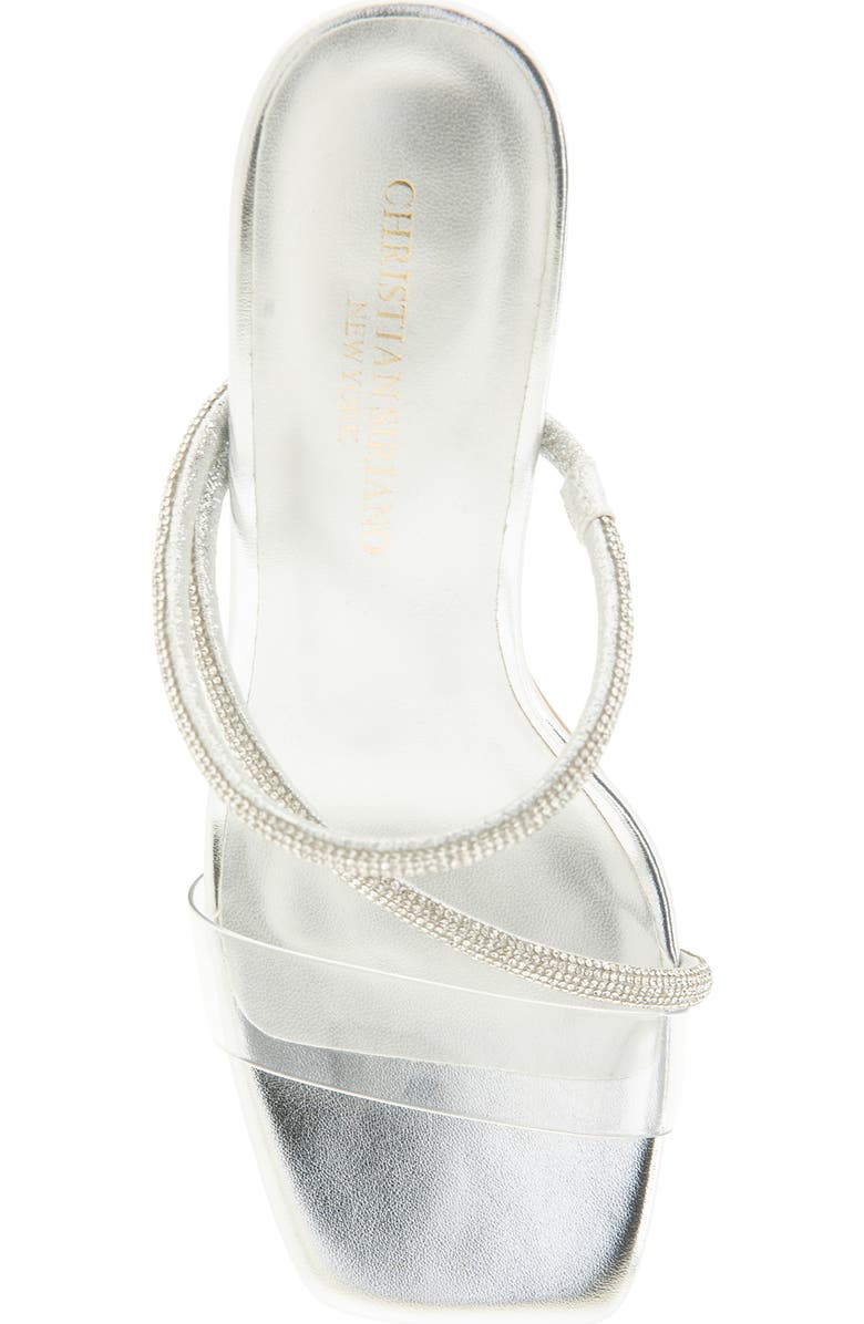 Christian Siriano New York Felicity Sandal, Alternate, color, Clear/ Silver