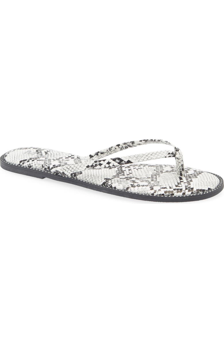 MIA Aster Flip Flop, Main, color, White Snake Emobossed