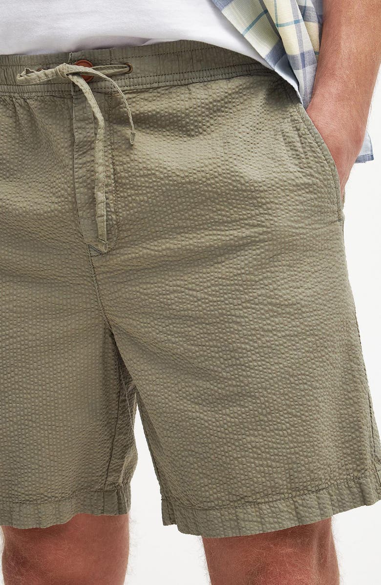 Barbour Melbury Cotton Seersucker Shorts, Alternate, color, 