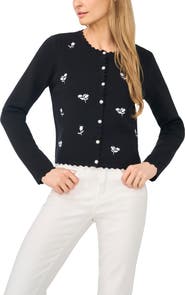 CeCe Embroidered Cardigan