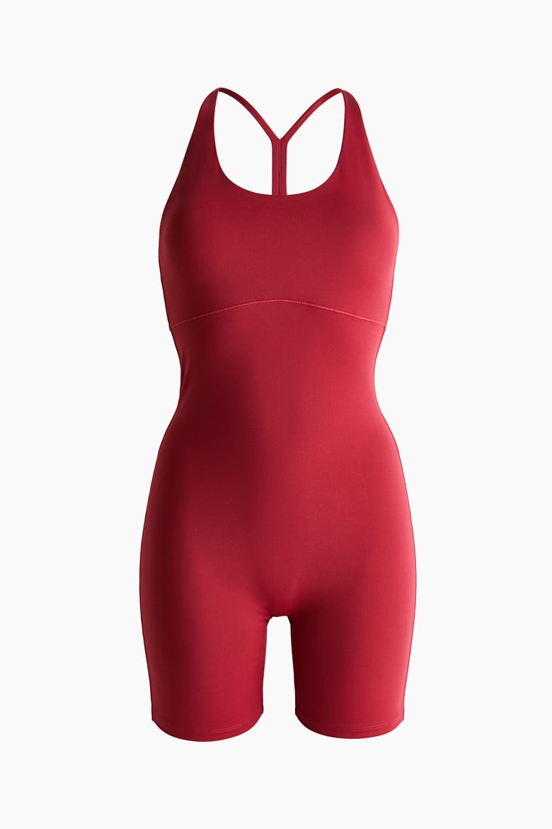Sports Unitard With Sculptmove, Alternate, color, Burnt red