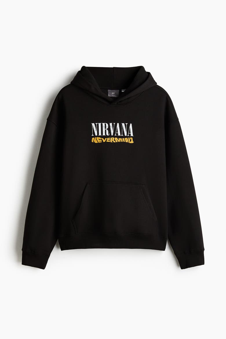 Loose Fit Hoodie, Alternate, color, Black/Nirvana