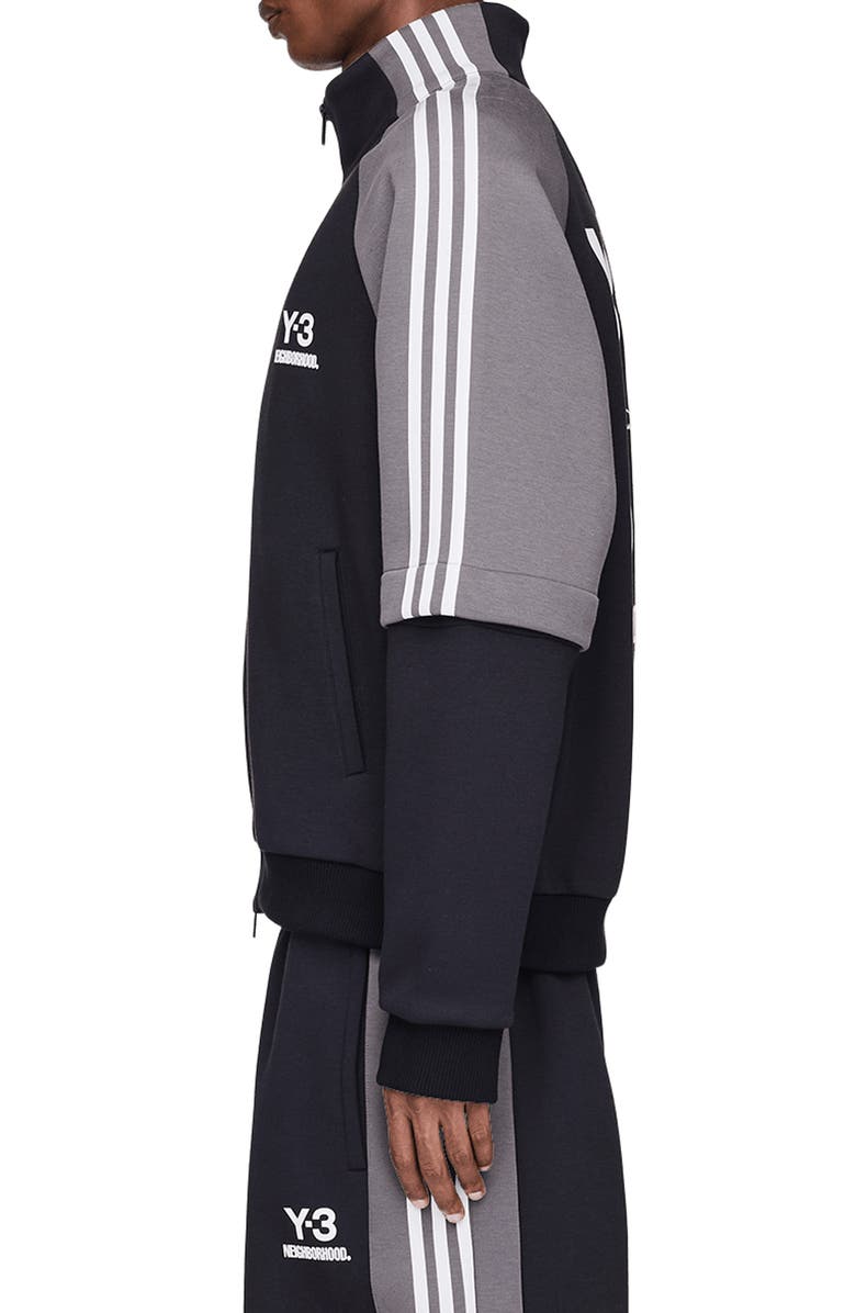 Y-3 x NEIGHBORHOOD Cotton Blend Track Jacket, Alternate, color, Black