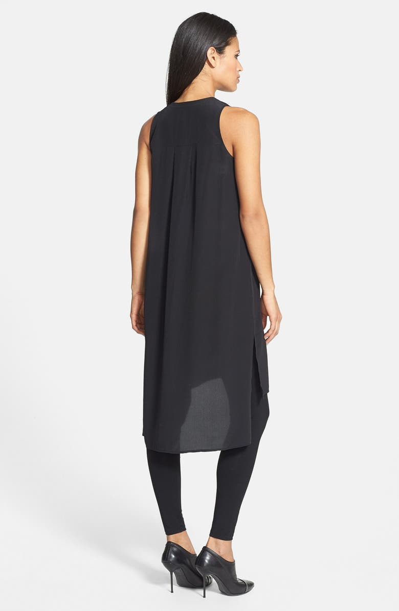 Eileen Fisher Silk Crepe V-Neck Tunic Dress, Alternate, color, 