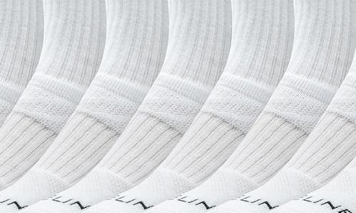 Strideline 8-pack Crew Socks In White