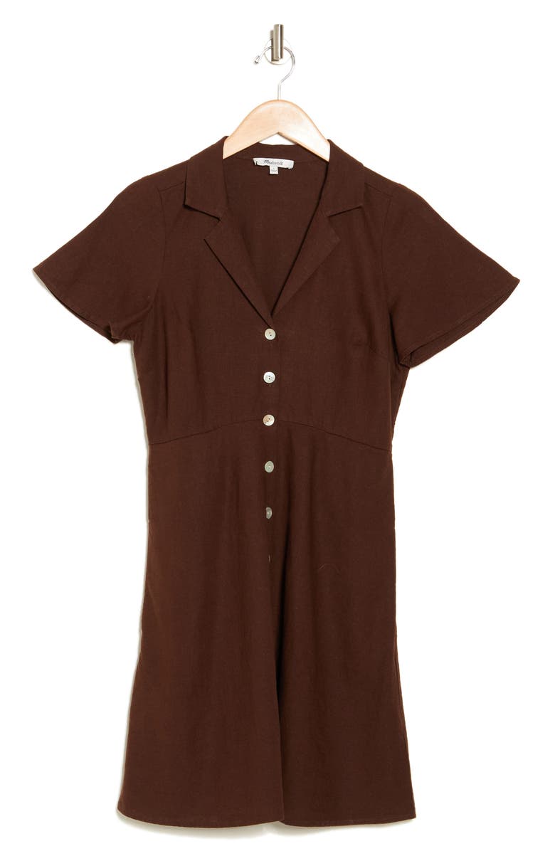 Madewell Kathy Retro Short Sleeve Mini Shirtdress, Alternate, color,