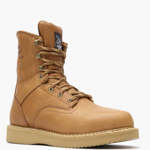 Georgia Boot Slip Resistant Padded Wedge Work Boot In Brown