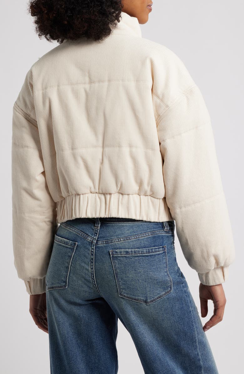 All in Favor Cotton Crop Puffer Jacket, Alternate, color, Cream