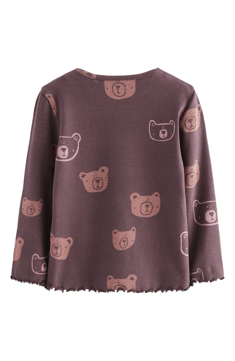 NEXT Kids' Bear Print Long Sleeve Cotton Rib Top, Alternate, color,