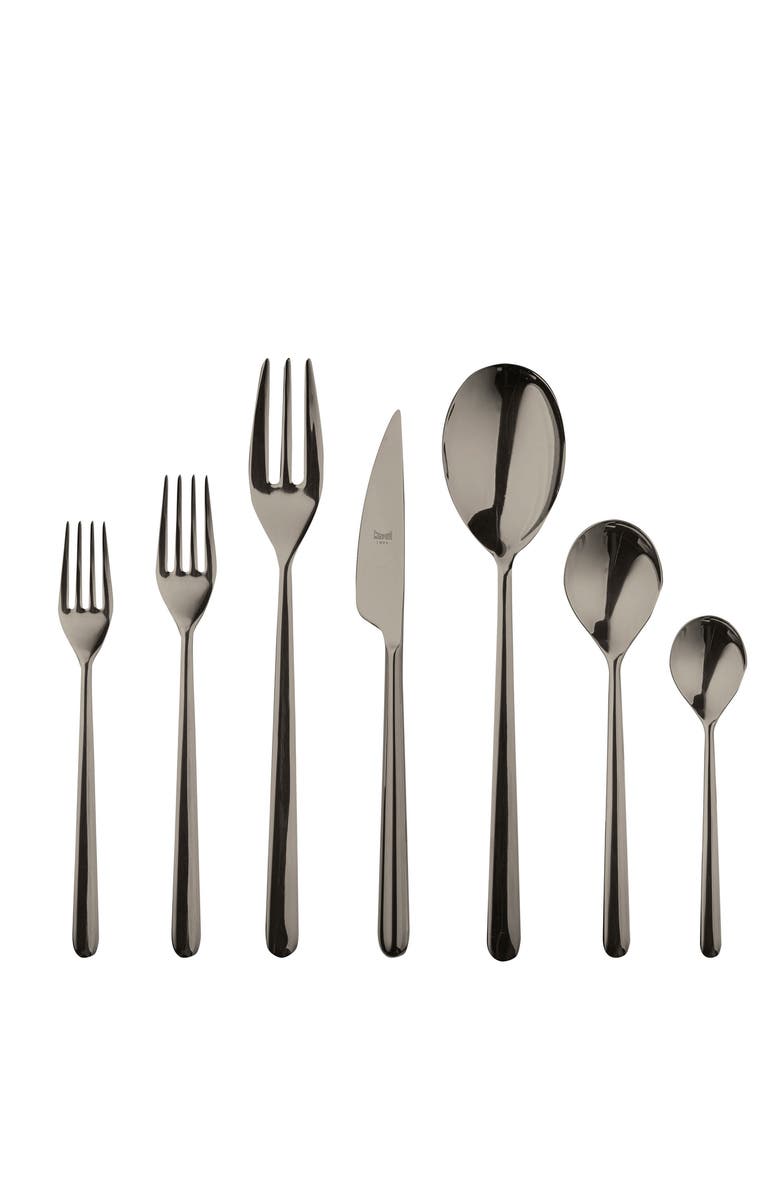 Mepra Linea Flatware Set - 32 Pieces, Main, color, Black Gold