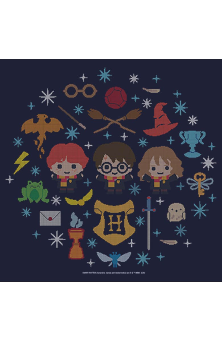HARRY POTTER Women's Harry Potter Chibi Friends  Graphic T-Shirt, Alternate, color, Navy Blue