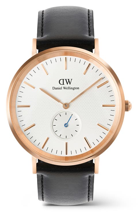 Classic Multi Eye Leather Strap Watch, 40mm