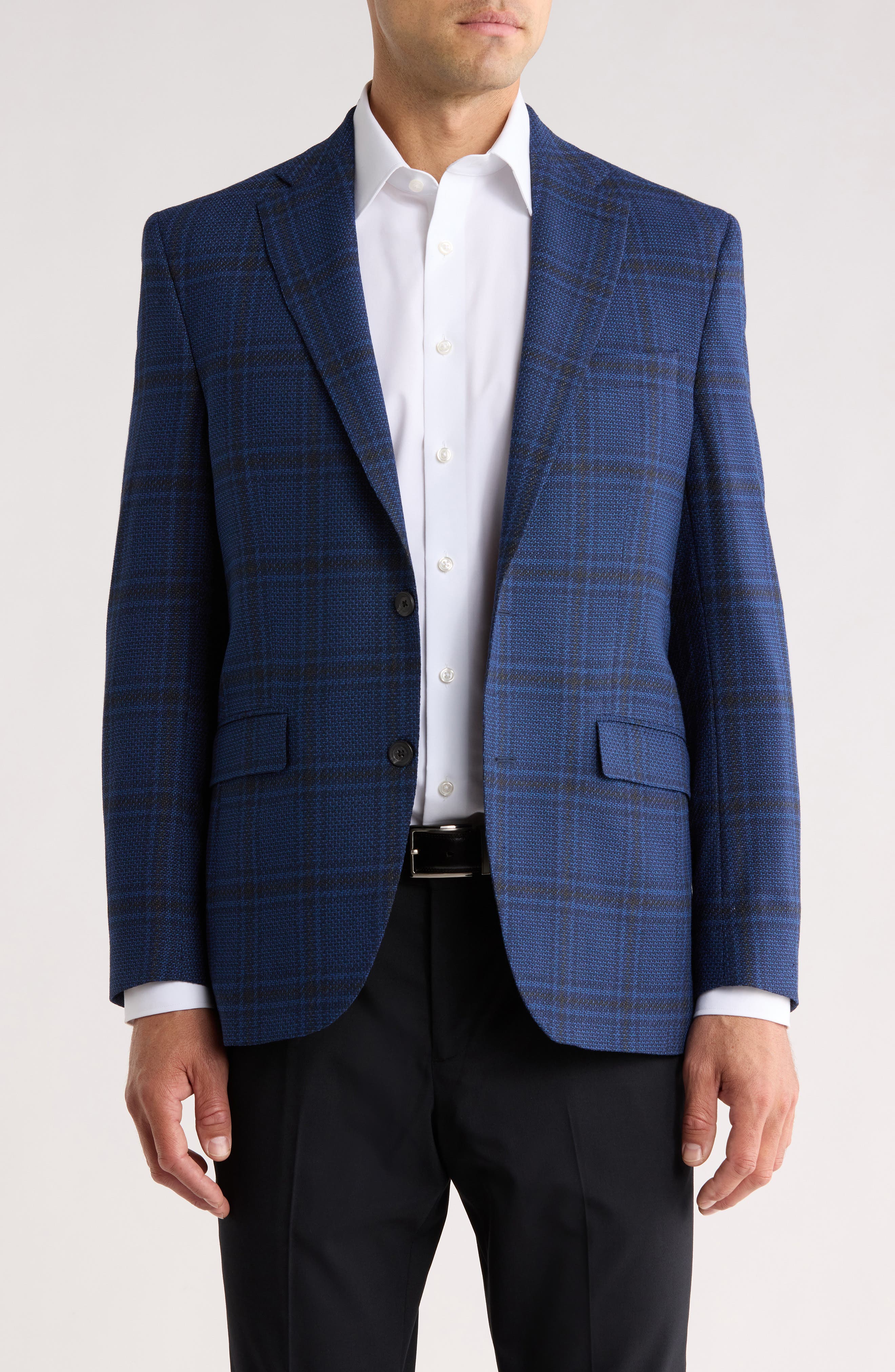 Jack Victor Elex Plaid Wool Blend Sport Coat