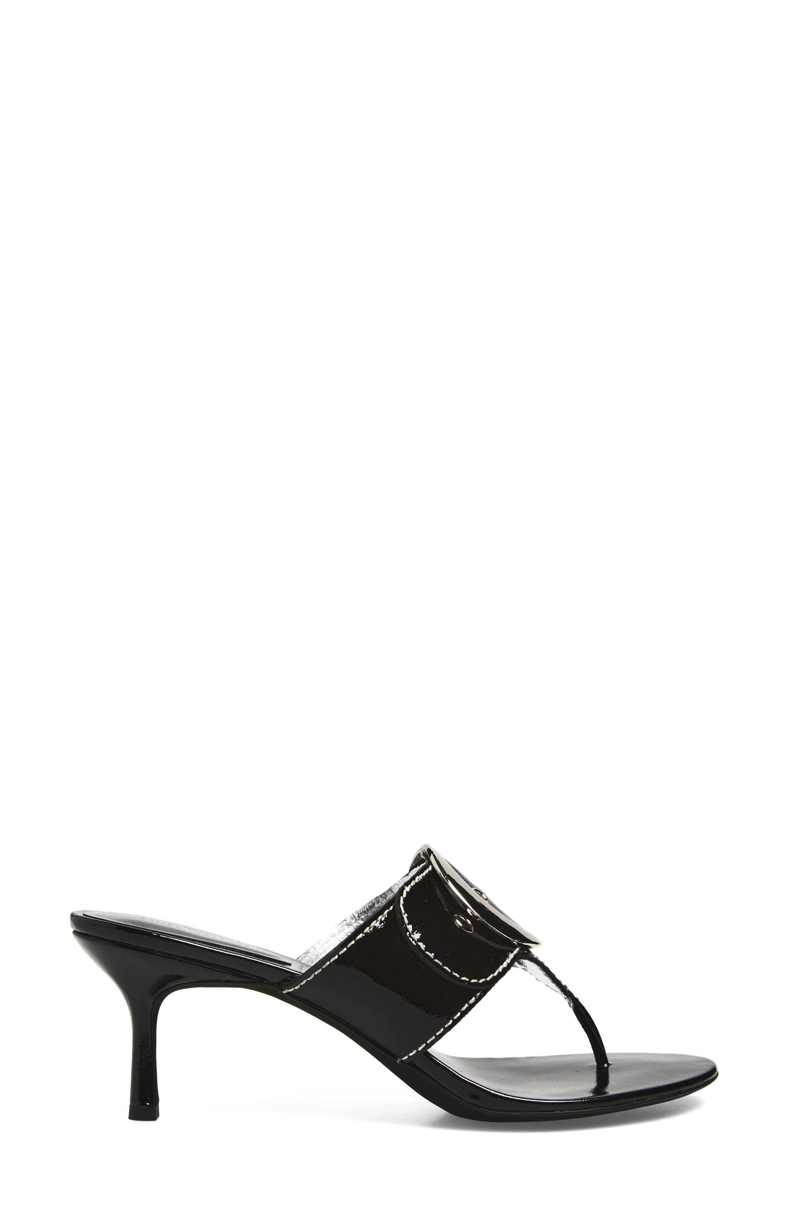 Jeffrey Campbell Solani Buckle Accent Sandal, Alternate, color, Black Silver