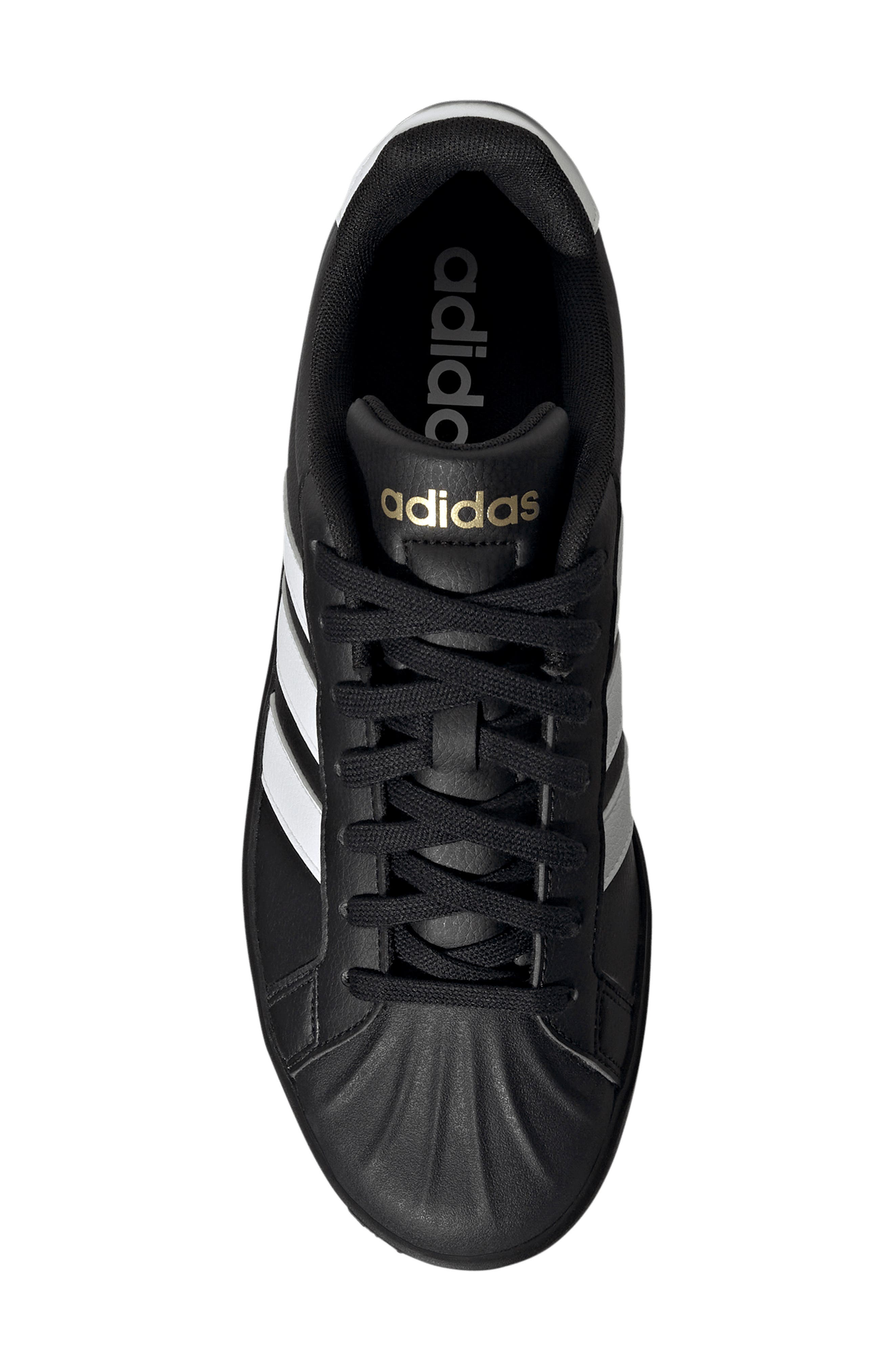 adidas Streettalk Sneaker, Alternate, color, Black/ White/ Matte Gold