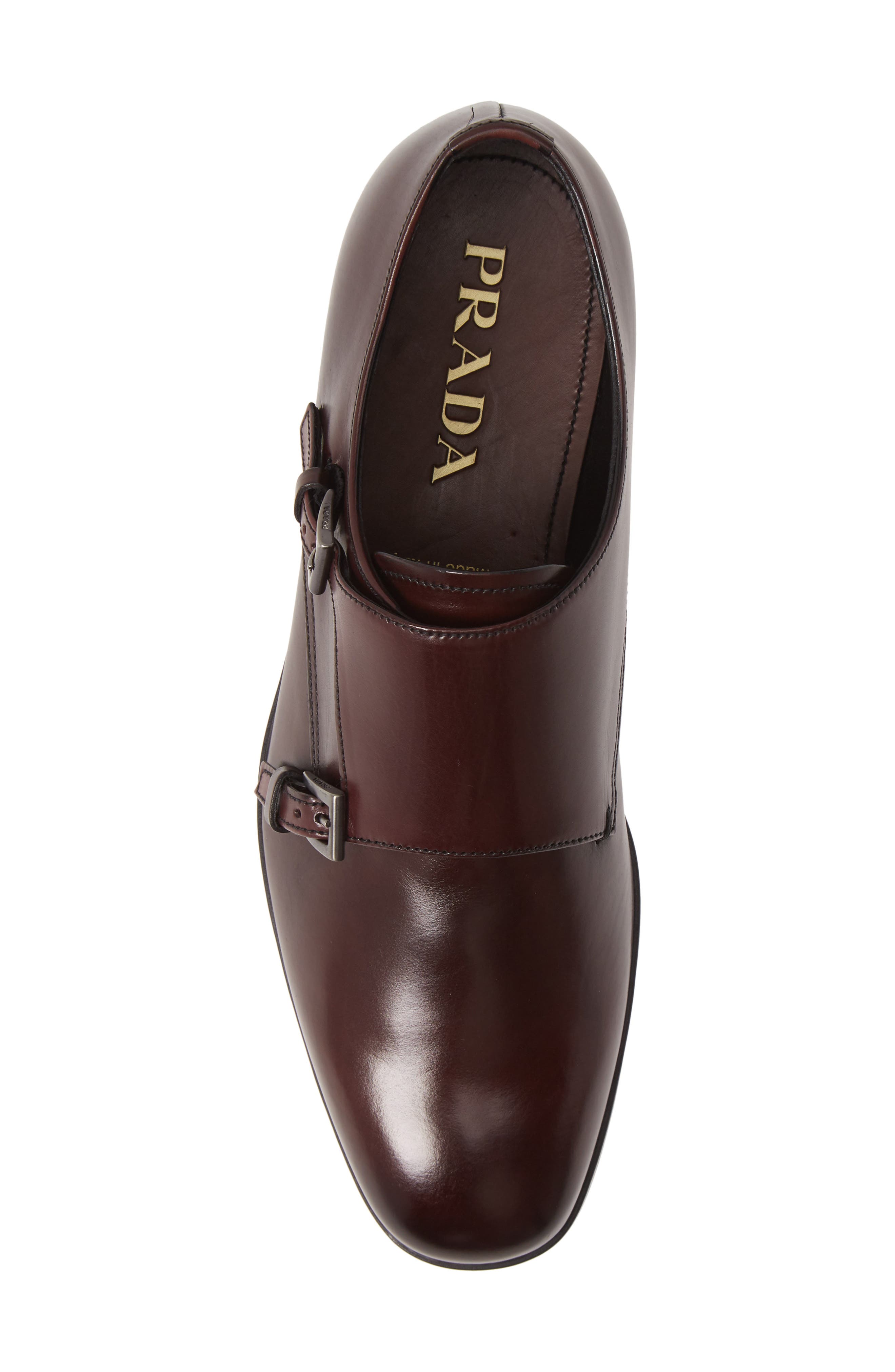 Prada Double Monk Strap Shoe, Alternate, color, 