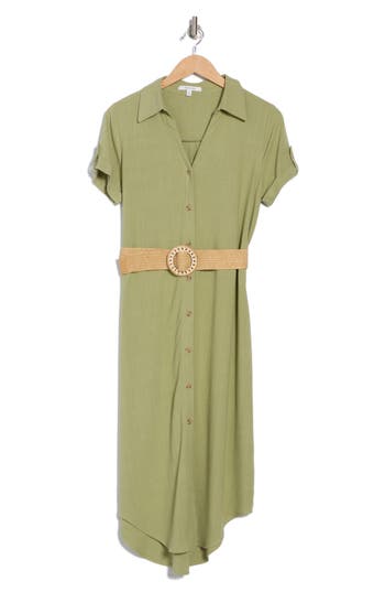 Zoe And Claire Belted Shirtdress