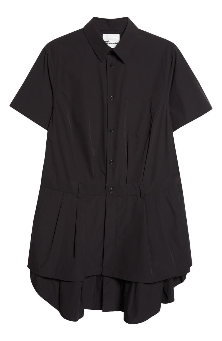 Noir Kei Ninomiya Typewriter Tiered Shirtdress, Main, color, Black