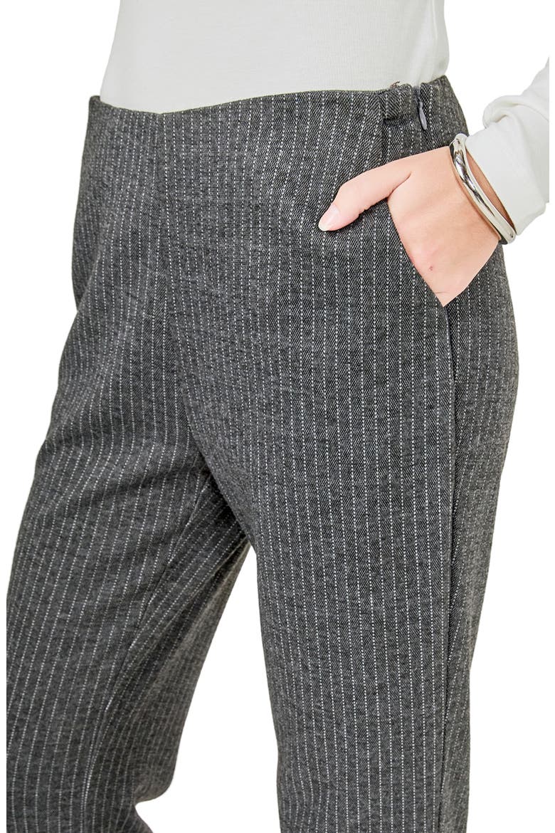 Stripe Stretch Knit Flare Pants, Alternate, color, GREY