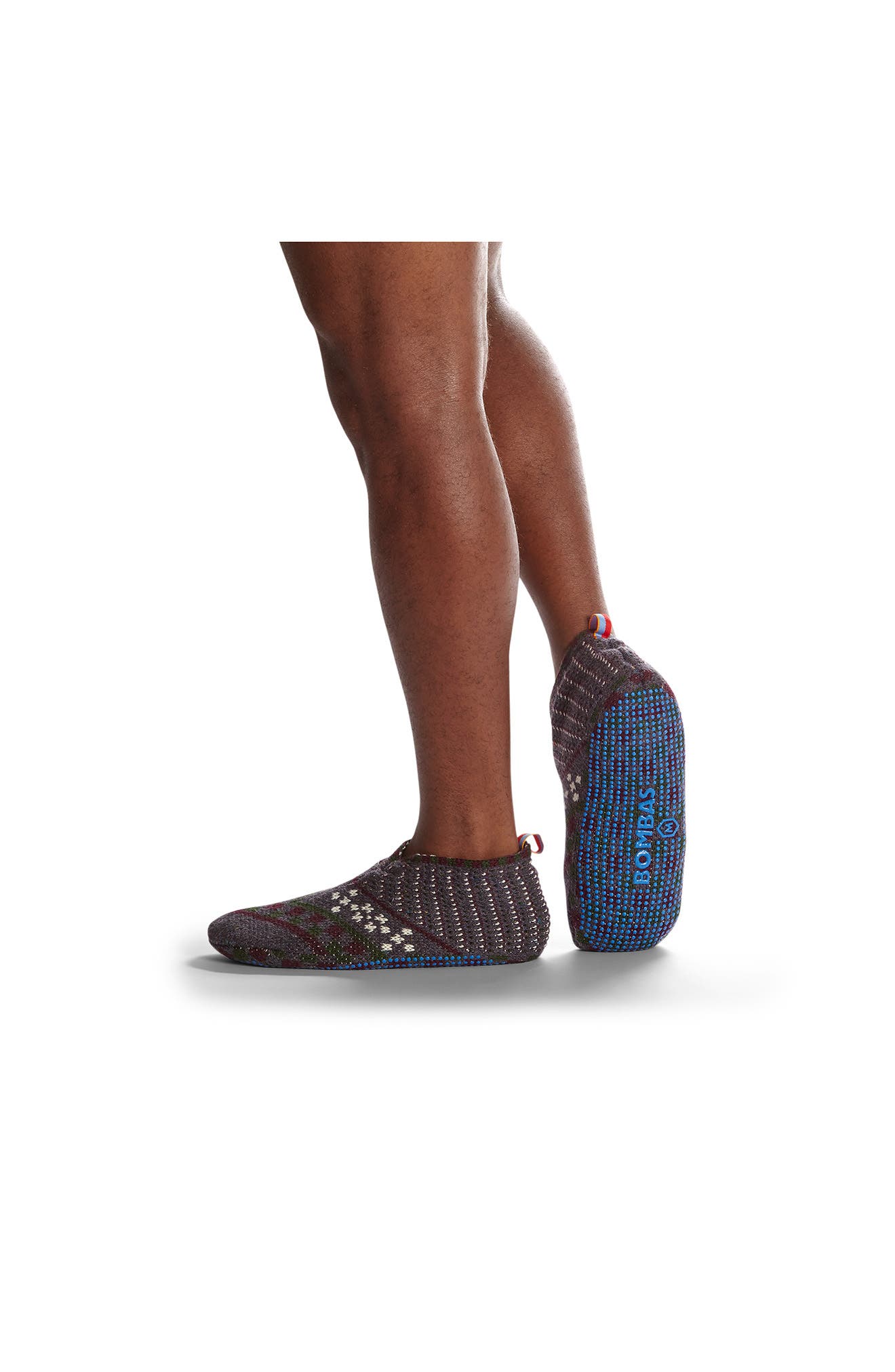 Bombas Fair Isle Gripper Slipper, Alternate, color, 