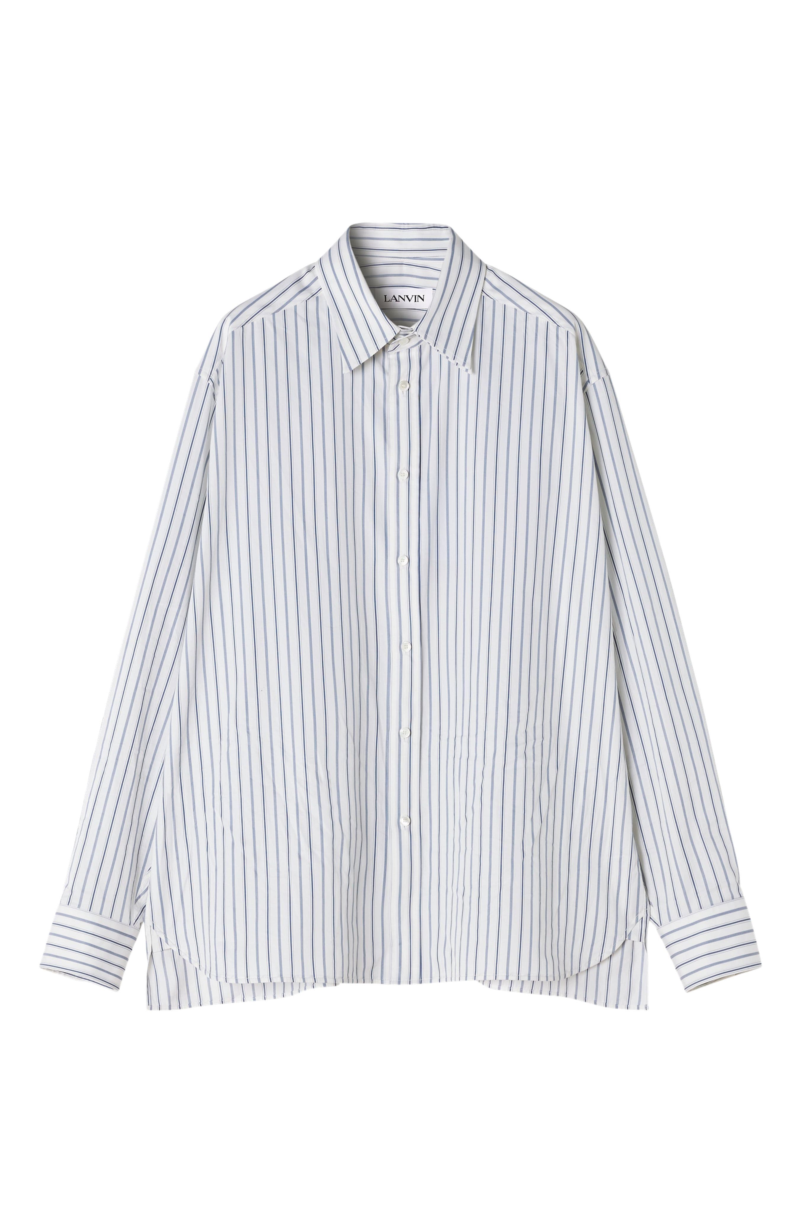 Oversized Striped Cotton Poplin Shirt - image 2