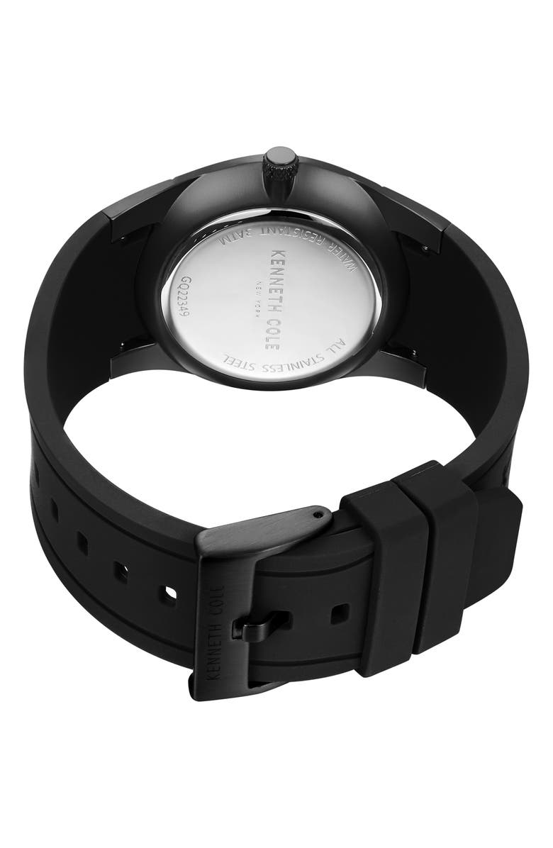 Kenneth Cole Dress Sport Silicone Strap Watch, 42mm, Alternate, color, 