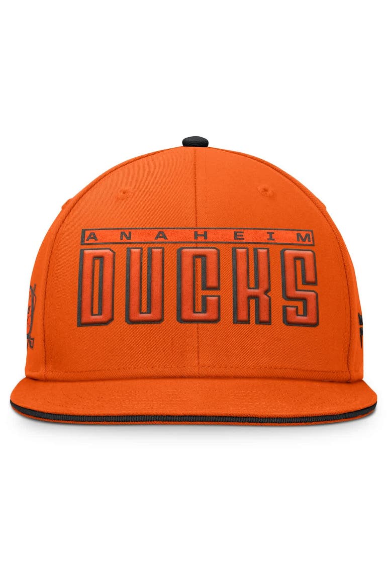 Men's Fanatics Black Anaheim Ducks Fundamental Gino Stack Snapback Hat, Alternate, color, Black