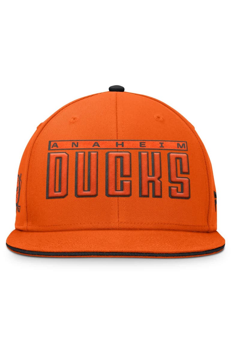 FANATICS Men's Fanatics Black Anaheim Ducks Fundamental Gino Stack Snapback Hat, Alternate, color, Black