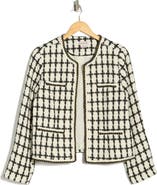 Nanette Lepore Windowpane Bouclé Jacket