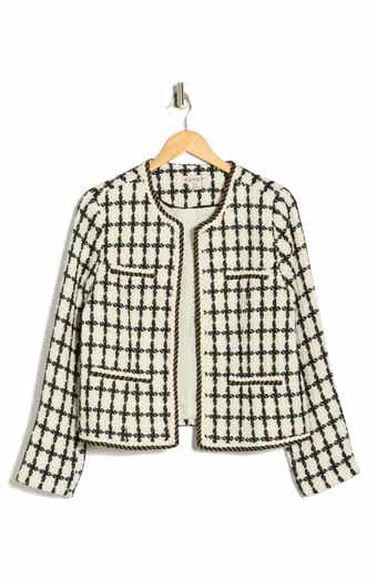 Nanette Lepore Windowpane Bouclé Jacket