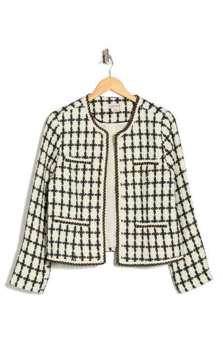 Nanette Lepore Windowpane Bouclé Jacket