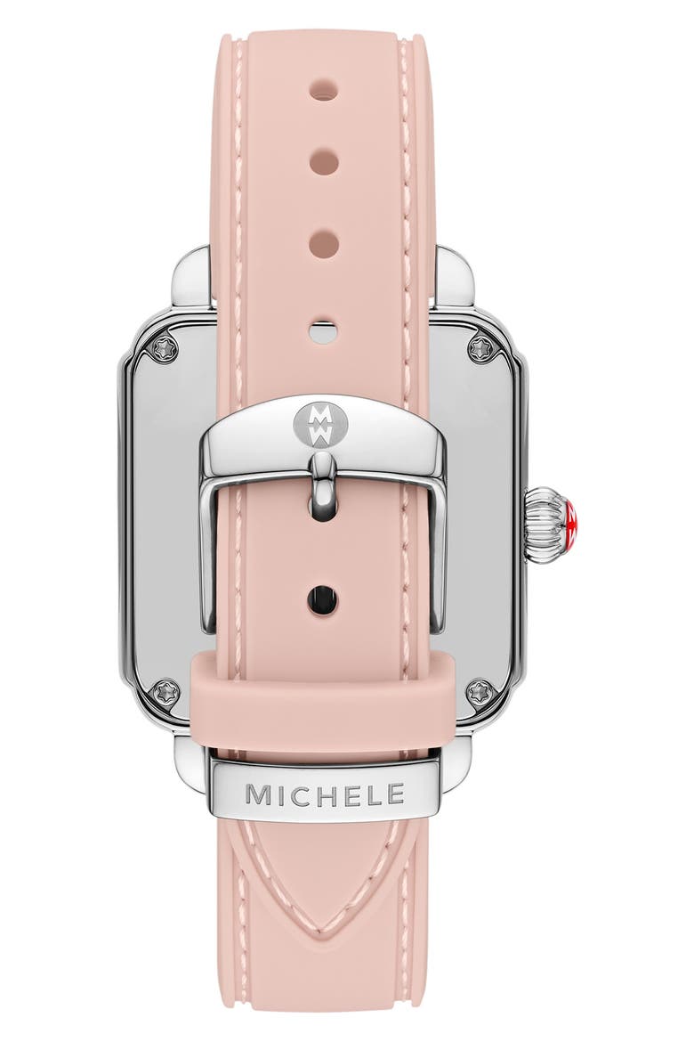 Deco Sport Silicone Strap Watch, 34mm x 36mm, Alternate, color, PINK