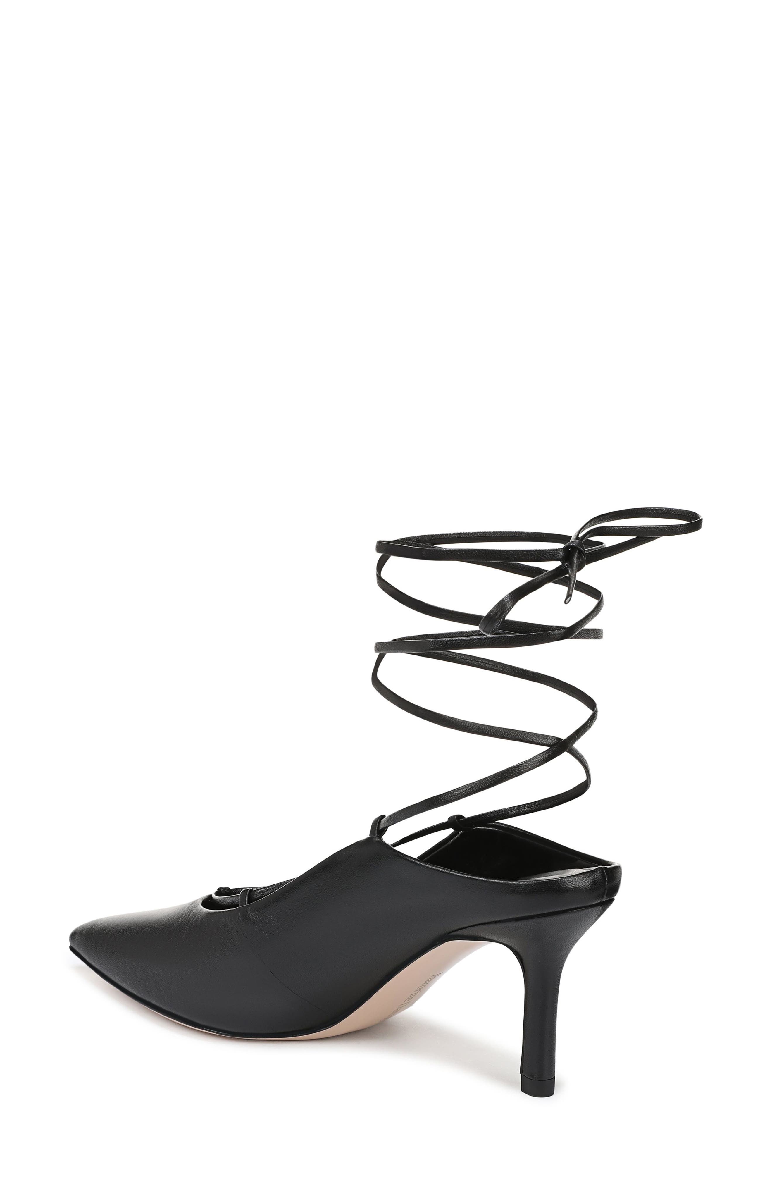 Favorite Daughter Sloan Ankle Wrap Pointed Toe Mule Pump, Alternate, color, Black